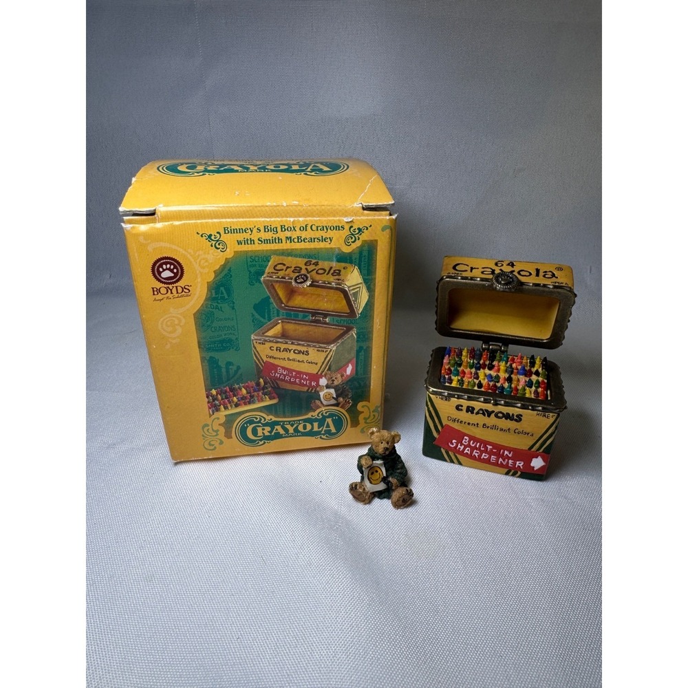 Boyds Bears Crayola Vintage Collection Binneys Big Box 64 Crayon Figurine 919126